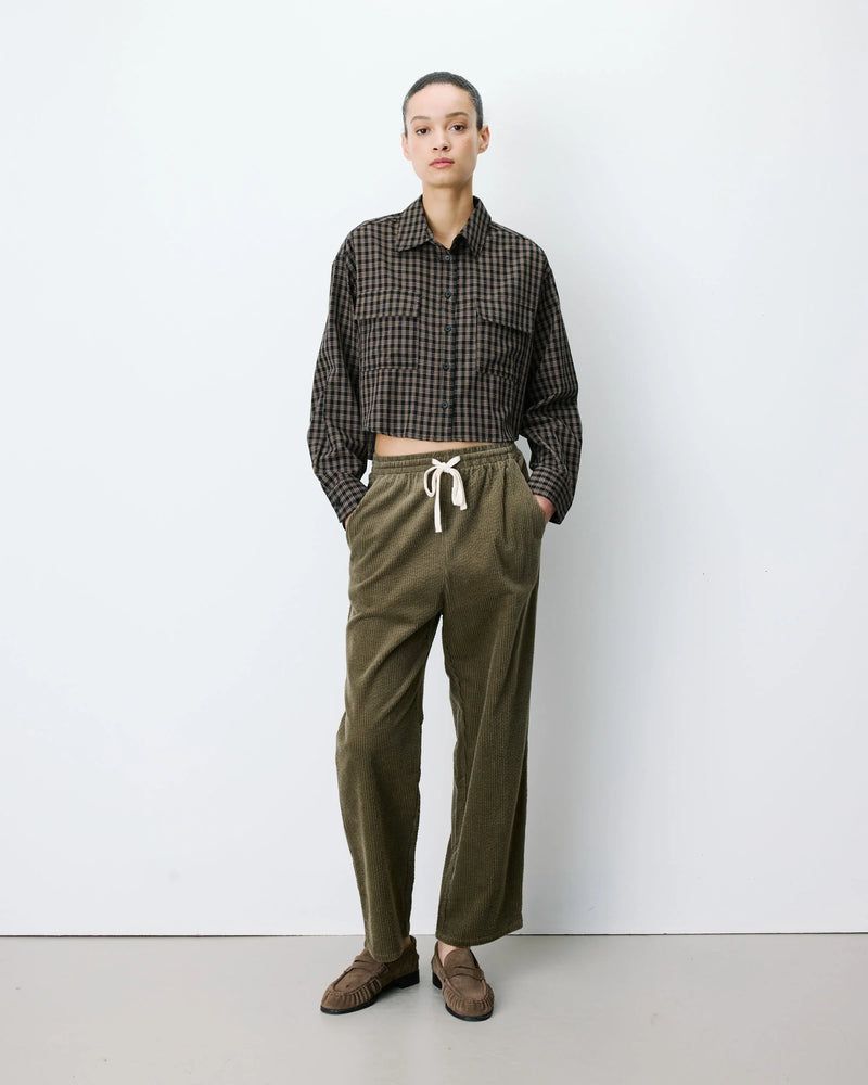 Azelle Cropped Shirt Noir